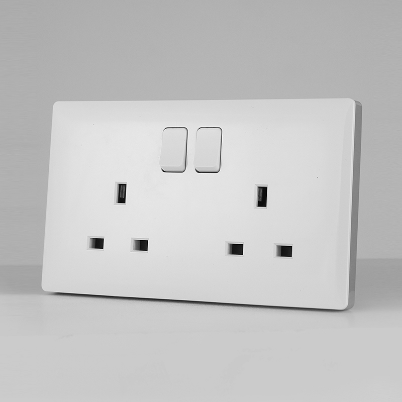 13A 2 gang switched socket,SP