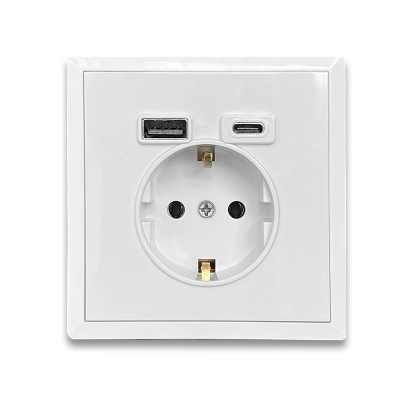 Schuko socket +USB A+C outlet  2.4A