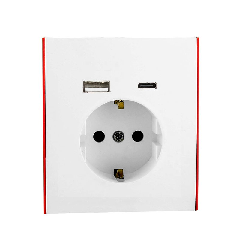Schuko with USB A+C Socket